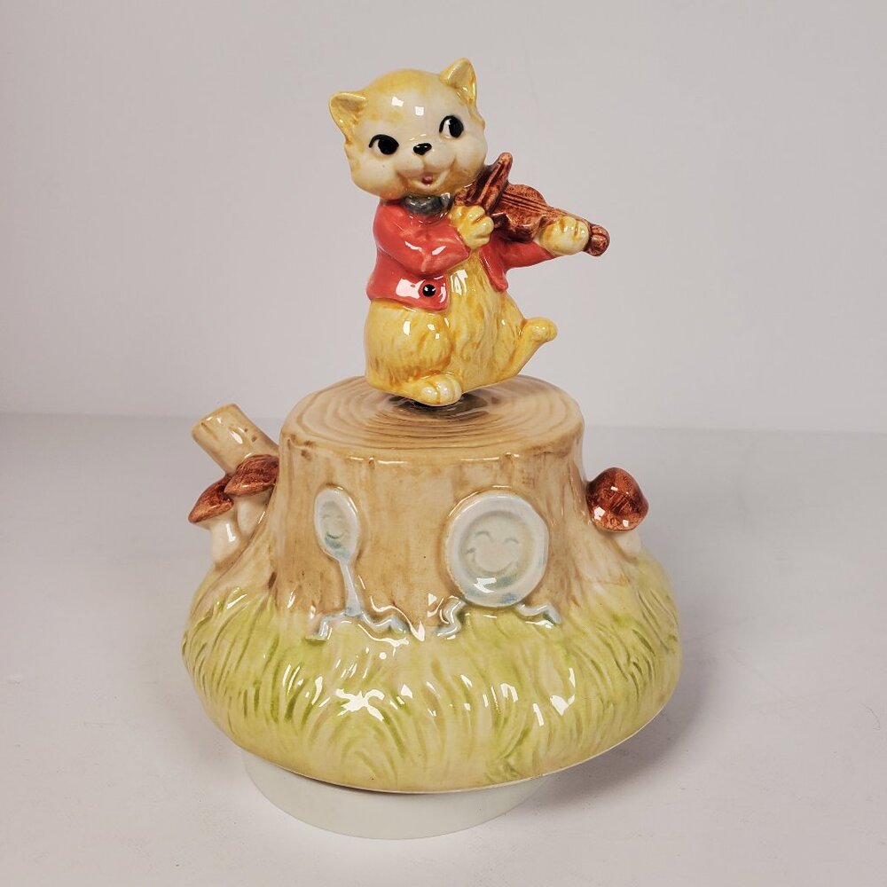 Musical Cat Figurine